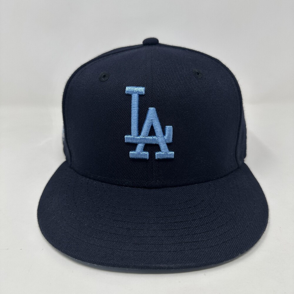 Los Angeles Dodgers Hat Cap Fitted Men 7 1/8 Blue MLB Baseball 59FIFTY New Era